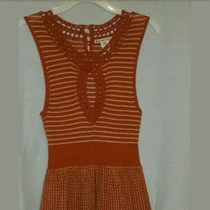 Nanette Lepore Dress Med Orange keyhole Sleeveless